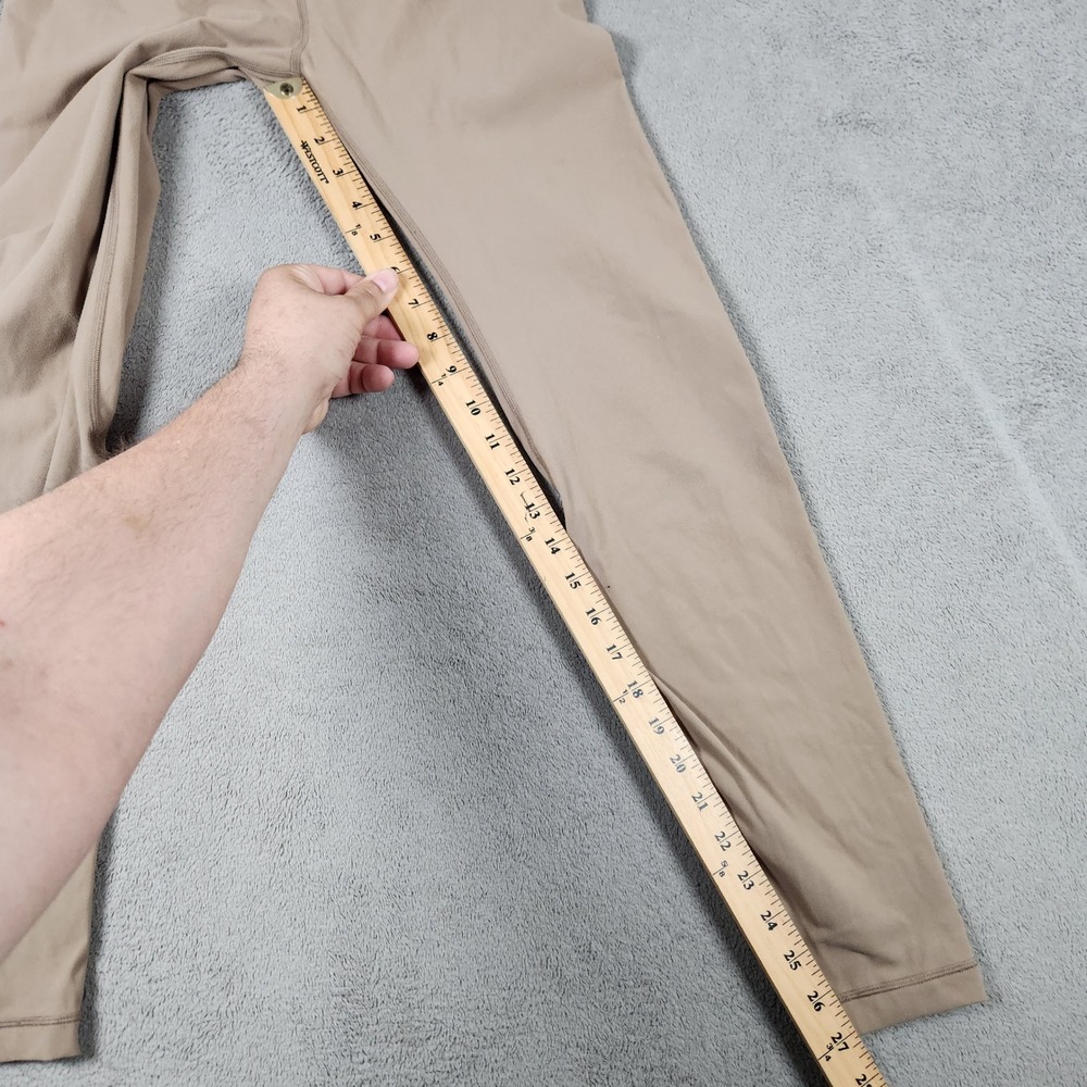 HeyNuts High Waisted Yoga Leggings Womens Size L 12 Tan 27" inseam - Picture 7 of 9